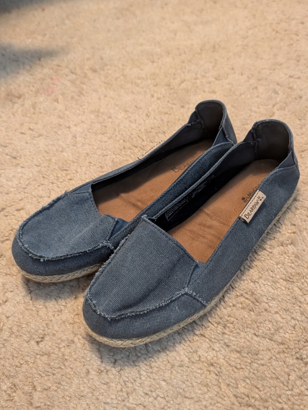 💥 Bearpaw Blue Canvas Slip-On Shoes 11